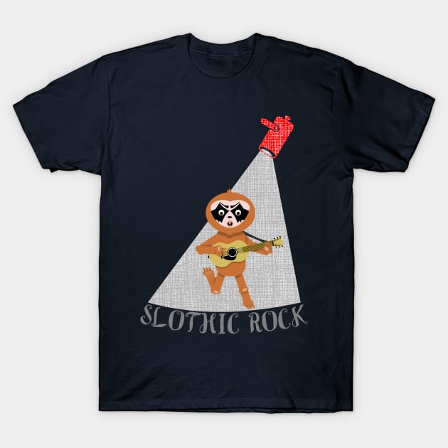 Slothic Rock Goth Sloth T-Shirt by mailboxdisco